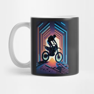 Cyber Future Dirt Bike With Neon Colors Mug